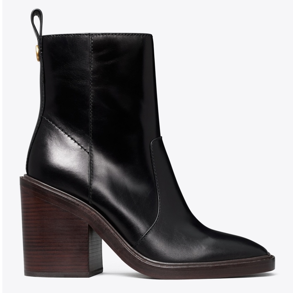 Tory Burch Heeled Ankle Boot in Perfect Black NWOT - Picture 2 of 14